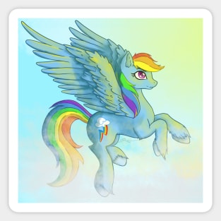 Rainbow Dash in the Clouds Sticker